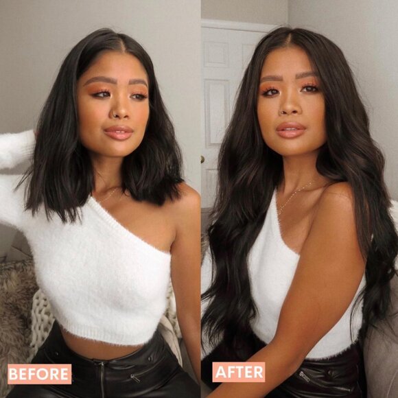 INH - INSERT NAME HERE: 7PC 20" inch Remy Hair Extensions, Dark Brown - Picture 1 of 15